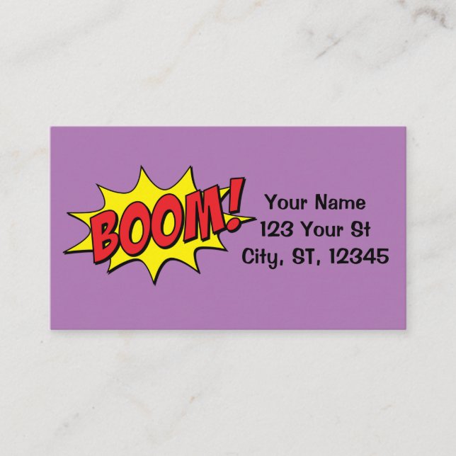Cartoon Boom Thunder_Cove Business Card (Front)