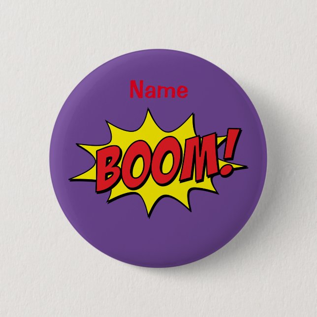 Cartoon Boom Thunder_Cove  Button (Front)