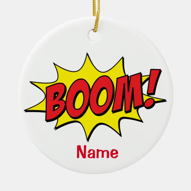 Cartoon Boom Thunder_Cove Ceramic Ornament (Front)