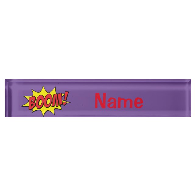 Cartoon Boom Thunder_Cove  Desk Name Plate (Front)