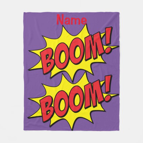 Cartoon Boom Thunder_Cove  Fleece Blanket