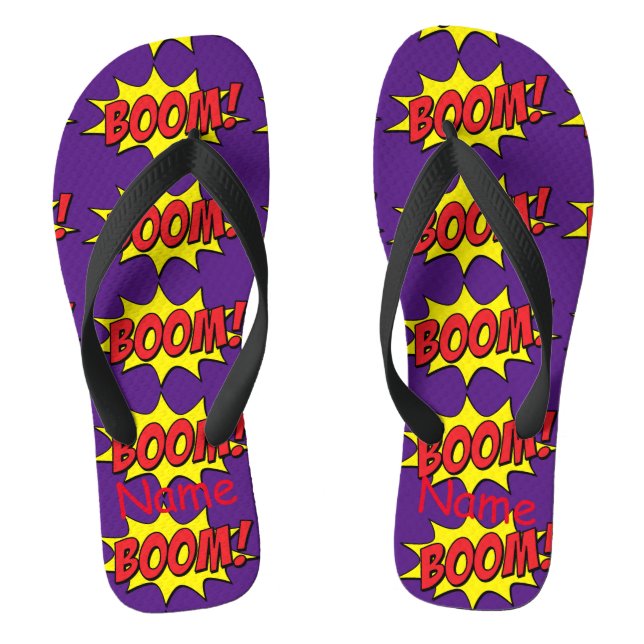 Cartoon Boom Thunder_Cove  Flip Flops (Footbed)