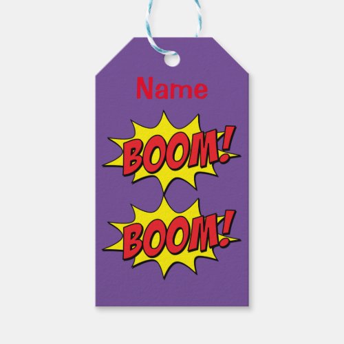 Cartoon Boom Thunder_Cove  Gift Tags