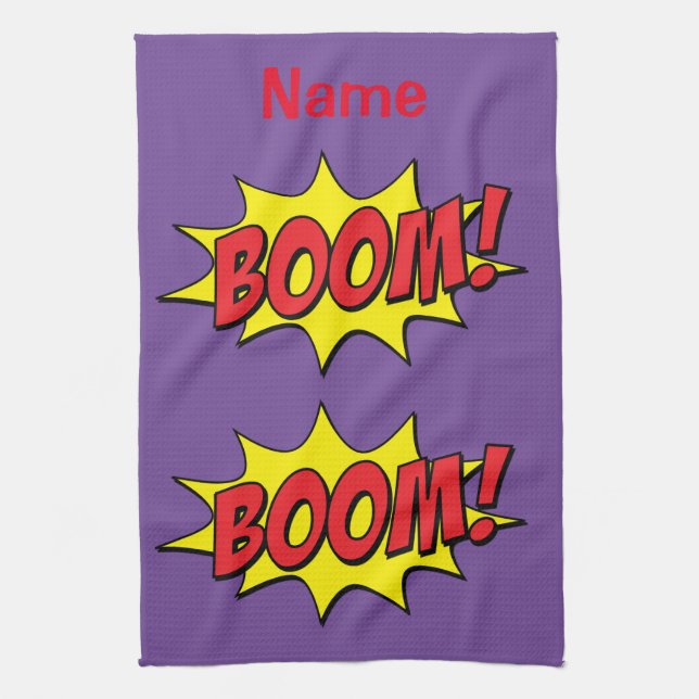 Cartoon Boom Thunder_Cove Kitchen Towel (Vertical)