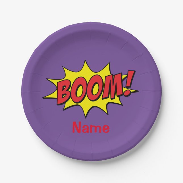 Cartoon Boom Thunder_Cove Paper Plates (Front)