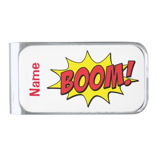 Cartoon Boom Thunder_Cove  Silver Finish Money Clip