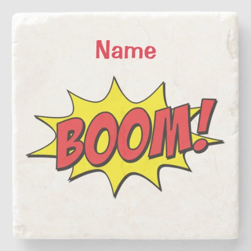 Cartoon Boom Thunder_Cove  Stone Coaster