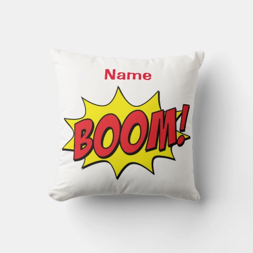 Cartoon Boom Thunder_Cove Throw Pillow