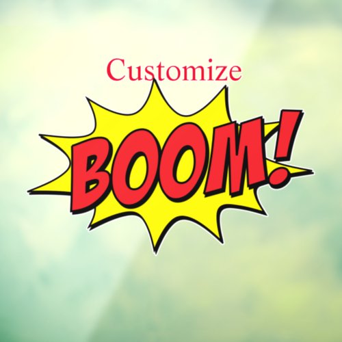 Cartoon Boom Thunder_Cove Window Cling