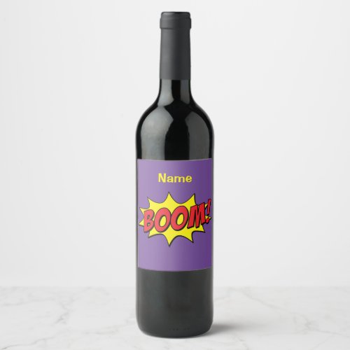Cartoon Boom Thunder_Cove  Wine Label