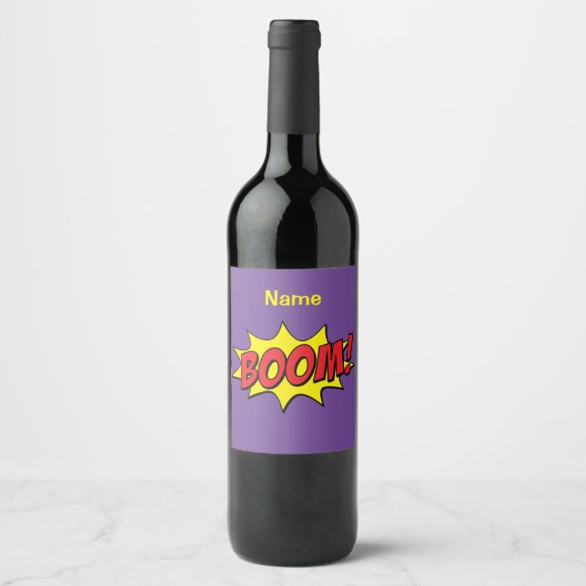 Cartoon Boom Thunder_Cove  Wine Label (Front)