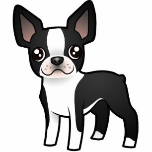 Cartoon Boston Terrier Cutout
