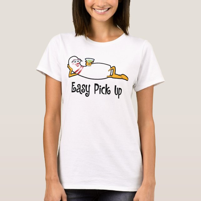 Cartoon Bowling Pin Shirt - Easy Pick Up (Front)