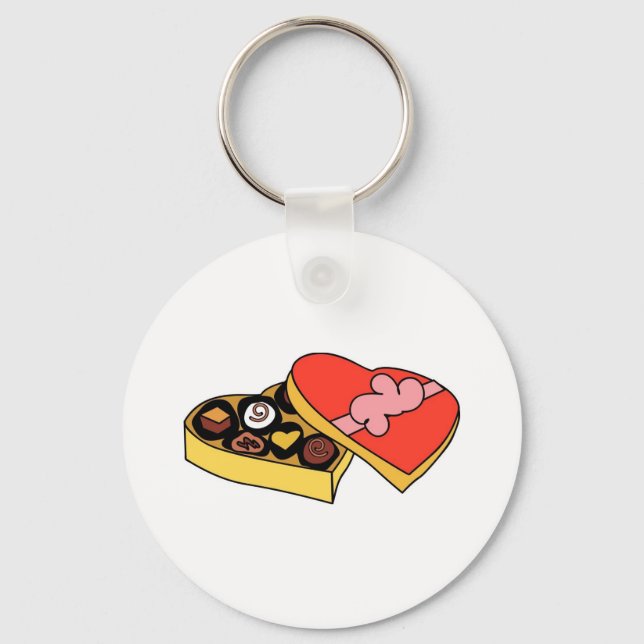 Cartoon Box of Chocolates Keychain (Front)