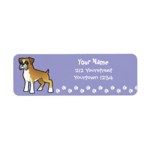 Cartoon Boxer Label