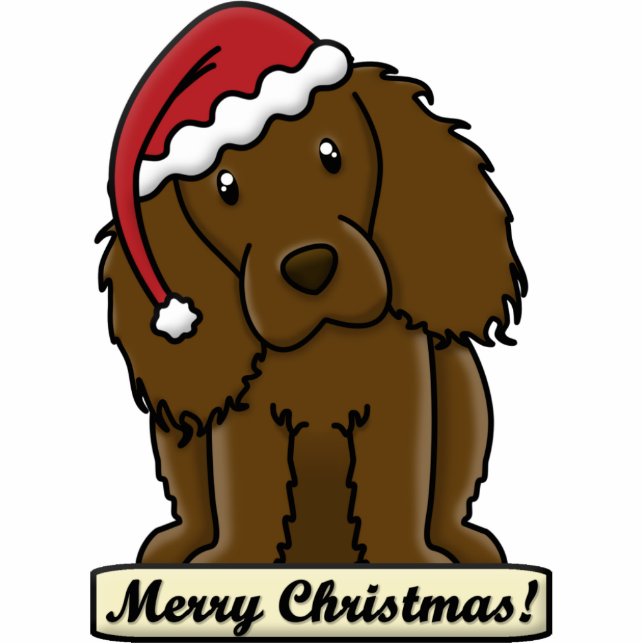 Cartoon Boykin Spaniel Christmas Ornament (Front)