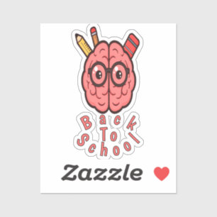 Cartoon Brain Educational Sticker Pack – Fun Study