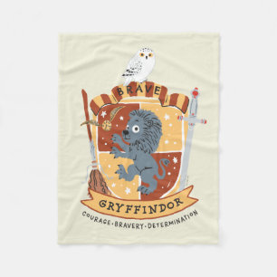 Cartoon Brave Gryffindor Crest Fleece Blanket