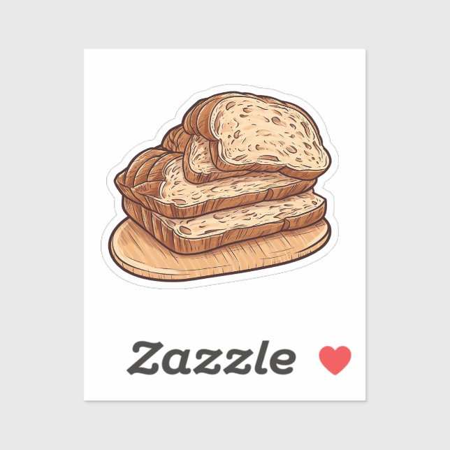Cartoon bread sticker (Sheet)