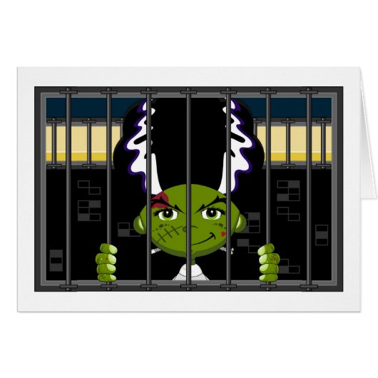 Cartoon Bride of Frankenstein Cards (Front Horizontal)
