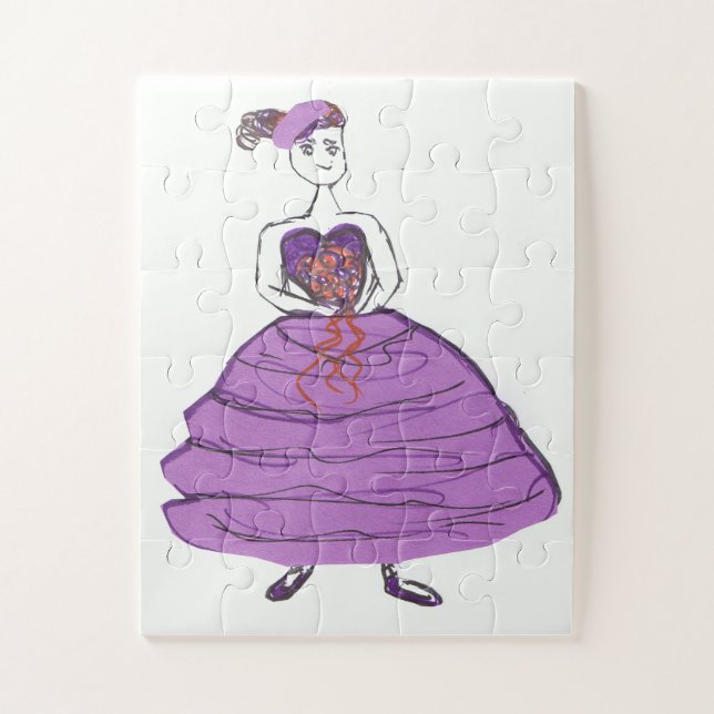 Cartoon Bridesmaid Jigsaw Puzzle (Vertical)