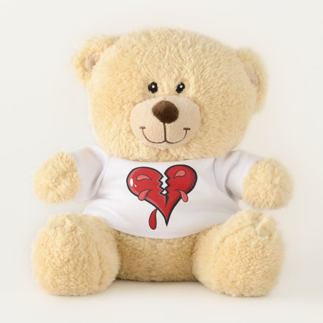 teddy bear with broken heart