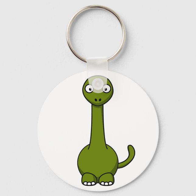 Cartoon brontosaurus keychain (Front)