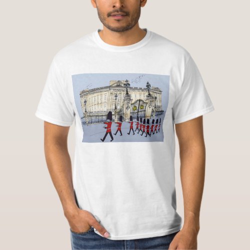  Cartoon Buckingham Palace Stock  T_Shirt