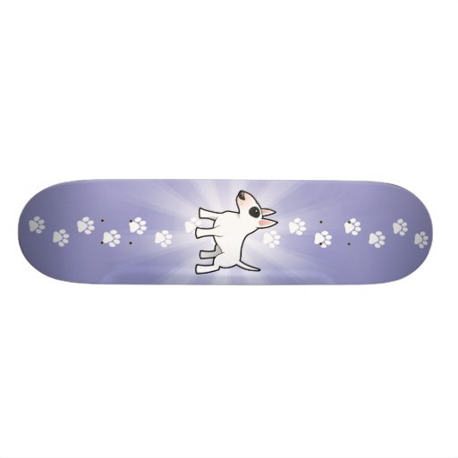 Cartoon Bull Terrier Skateboard | Zazzle