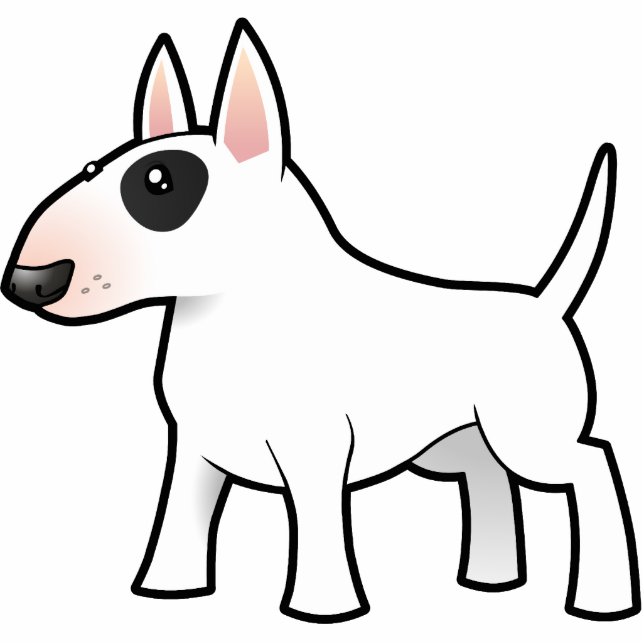 Cartoon Bull Terrier Statuette (Front)