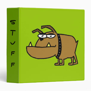 Cartoon Bulldog Binder