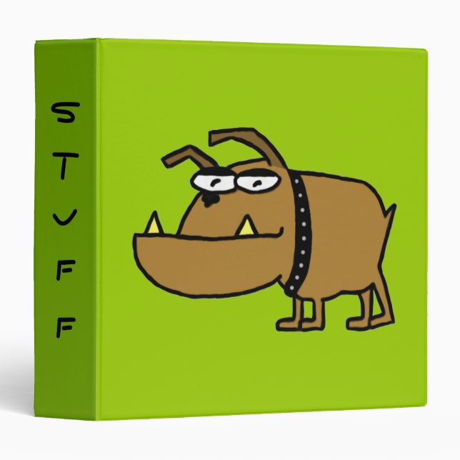 Cartoon Bulldog Binder (Front/Spine)