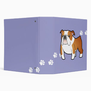 Cartoon Bulldog Binder