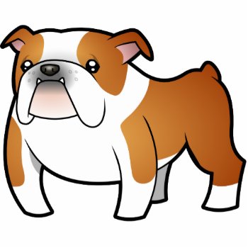 Cartoon Bulldog Cutout by CartoonizeMyPet at Zazzle