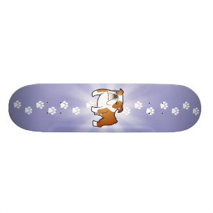 Cartoon Bulldog Skateboard Deck