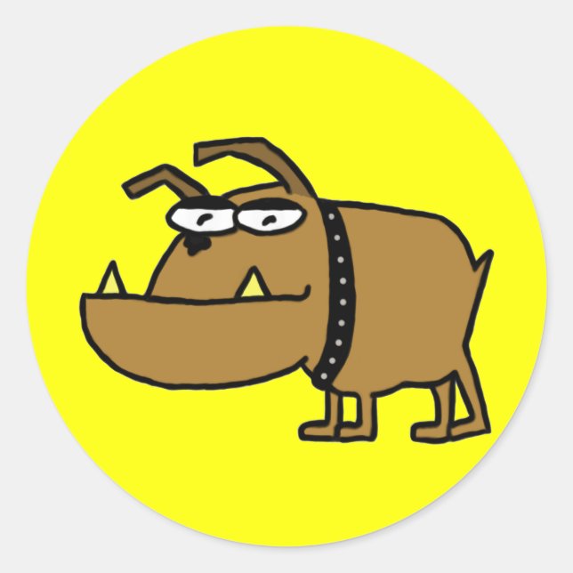 Cartoon Bulldog Stickers (Front)