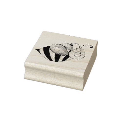 Cartoon Bumble Bee Bees Bumblebee Insect Stamp