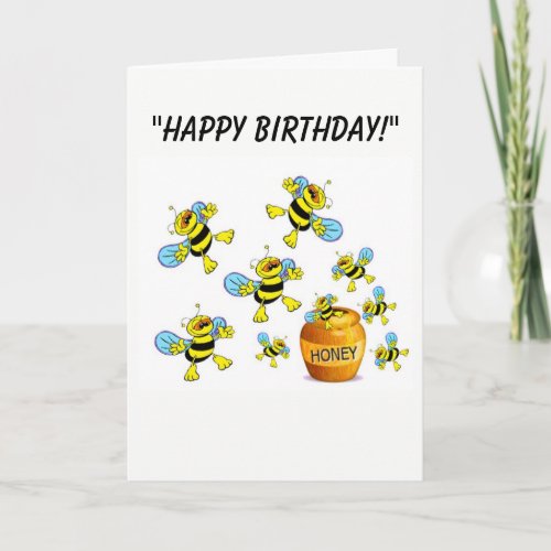 Cartoon Bumble_Bee Birthday Card