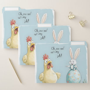 Cartoon Bunny Chick Egg Easter Fun File Folder