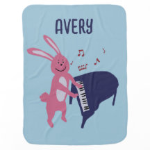 Cartoon Bunny Playing Piano Musical Personalized