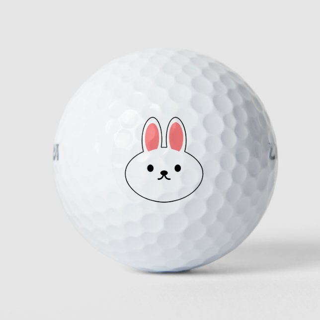 Cartoon Bunny Rabbit Golf Balls (Front)