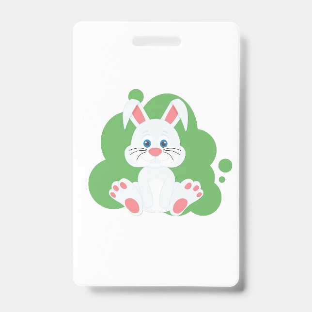 Cartoon bunny splash badge (Front)