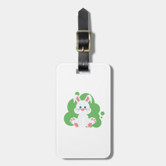 Cartoon bunny splash luggage tag