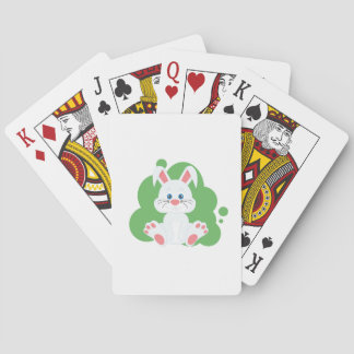 Cartoon bunny splash poker cards