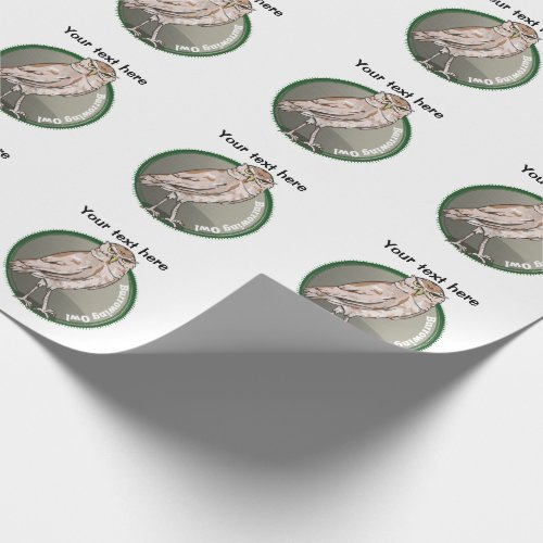 Cartoon Burrowing Owl Wrapping Paper