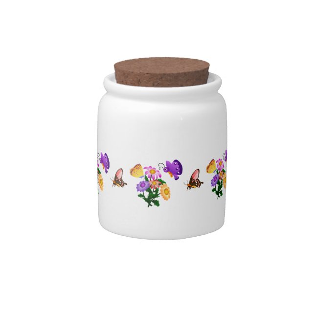 Cartoon Butterflies Candy Jar (Front)