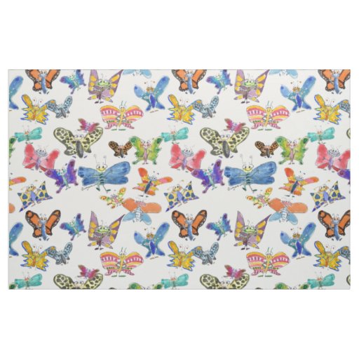Cartoon Butterflies Fabric