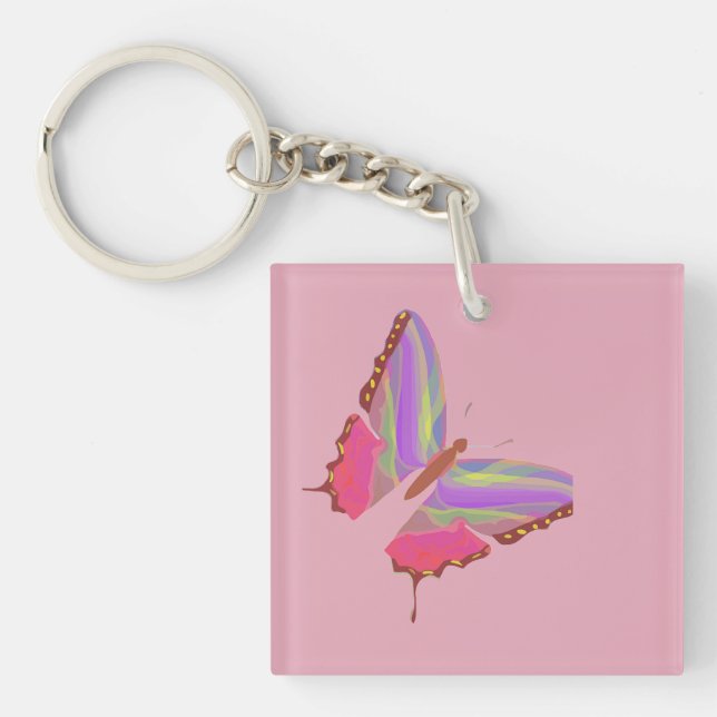 Cartoon Butterfly Keychain (Front)