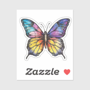 Cartoon butterfly sticker
