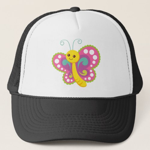 Cartoon Butterfly Trucker Hat